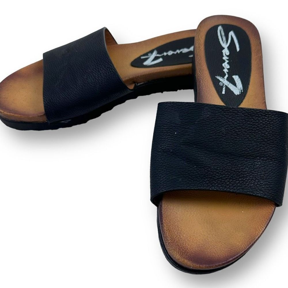 Seven7 Black Pearl Slides size 7